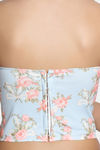 Zivame Non-Padded Short Slip Corset - Blue Print — thumbnail 6